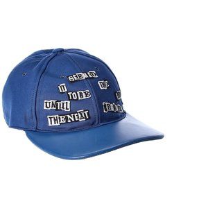 Valentino Leather-Trim Wool Baseball Cap